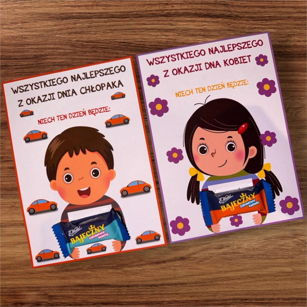 PODKŁADKI A5 NA UPOMINEK - DZIEŃ KOBIET I DZIEŃ CHŁOPAKA