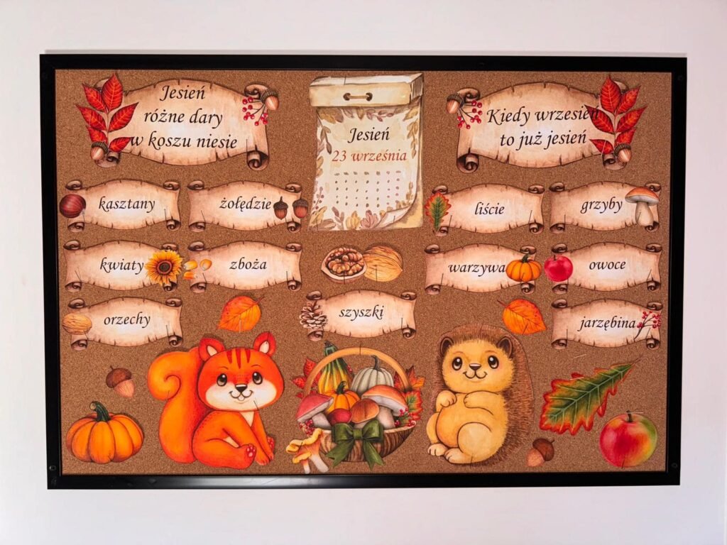 GAZETKA JESIENNA "JESIEŃ RÓŻNE DARY W KOSZU NIESIE"