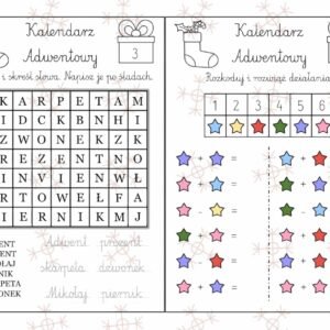 KLASA 1 - WKLEJKI - KALENDARZ ADWENTOWY