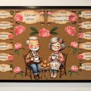 GAZETKA „ŻYCZENIA DLA BABCI I DZIADKA” - MOTYW PIWONII
