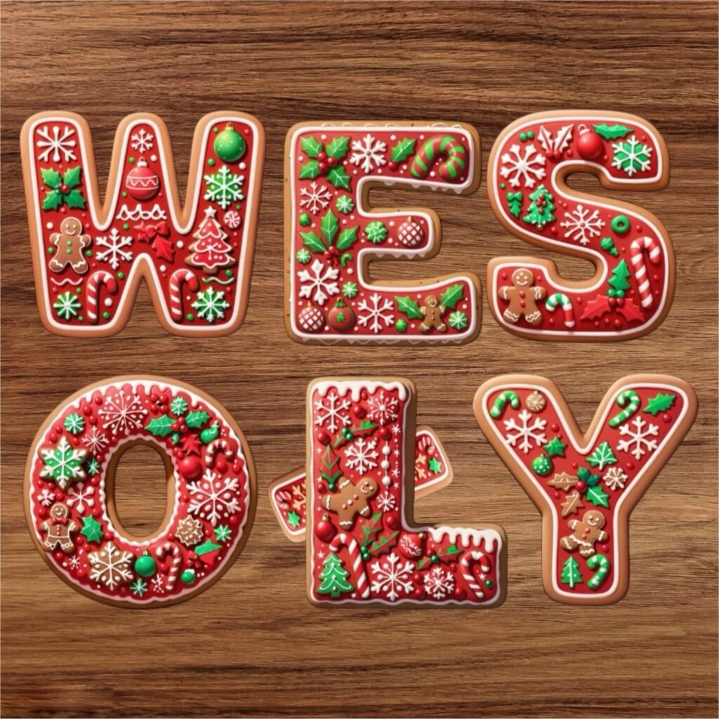 NAPIS "WESOŁYCH ŚWIĄT"