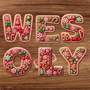 NAPIS "WESOŁYCH ŚWIĄT"