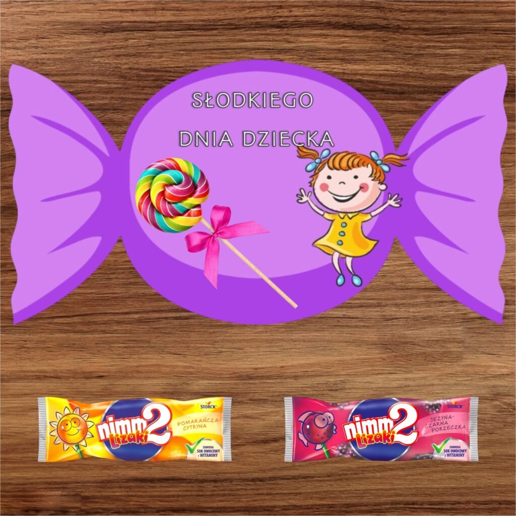 CUKIERKI NA DZIEŃ DZIECKA - SZABLONY