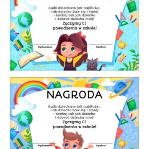 WKLEJKI NAGRODA DO KSIĄŻKI DLA ZERÓWKI