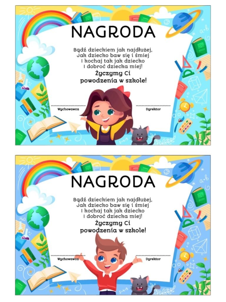 WKLEJKI NAGRODA DO KSIĄŻKI DLA ZERÓWKI