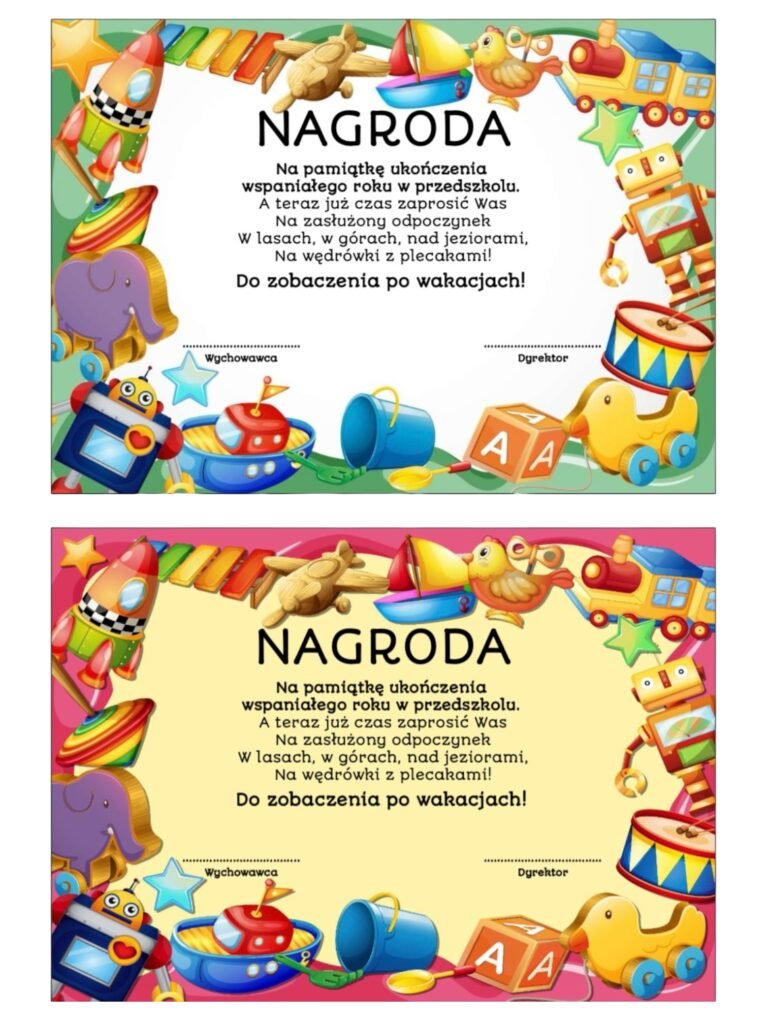 WKLEJKI NAGRODA DO KSIĄŻEK DLA DZIECI ZOSTAJĄCYCH W PRZEDSZKOLU