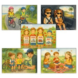 ILUSTRACJE KOLOROWE: KODEKS BEZPIECZNYCH WAKACJE