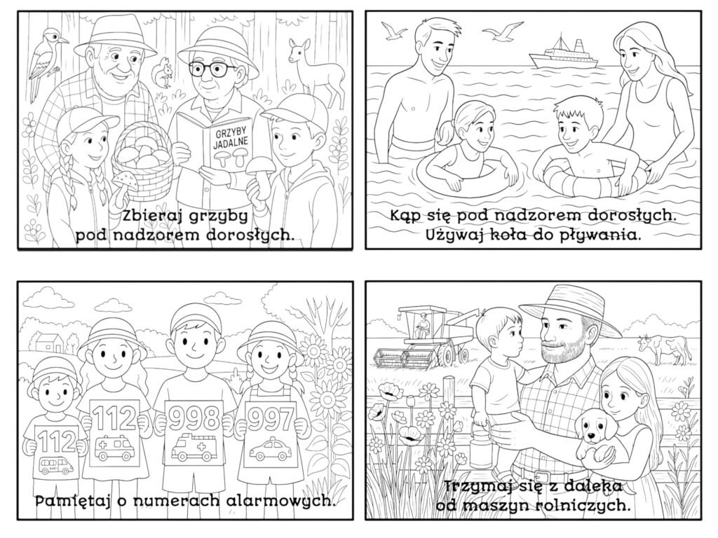 BEZPIECZNE WAKACJE - KOLOROWANKI