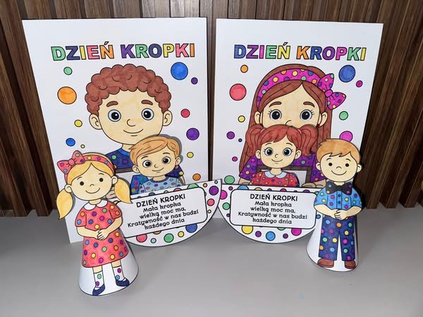 PRACE PLASTYCZNE I KOLOROWANKI NA DZIEŃ KROPKI