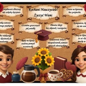 GAZETKA NA DZIEŃ NAUCZYCIELA - wesołe życzenia